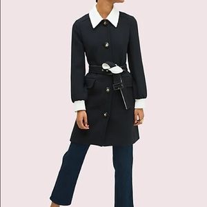 NWT $568 KATE SPADE NY COLORBLOCK COAT size 8 CLASSIC SOLD OUT BLK/WHT